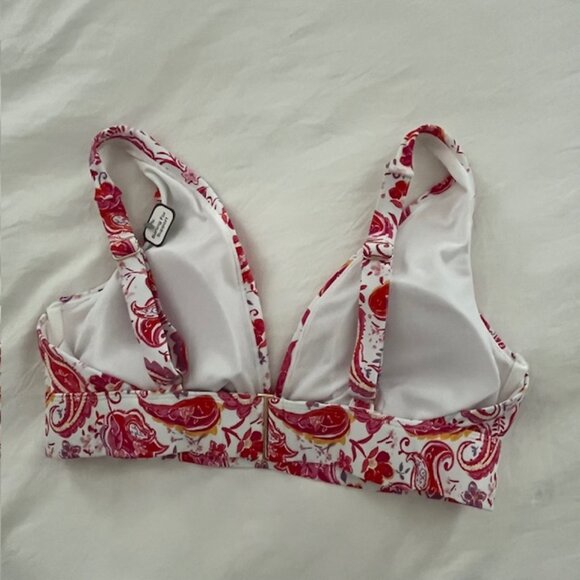 NWT Time and Tru Pink and White Bathing Suit Top Size L (12-14) - Picture 4 of 5